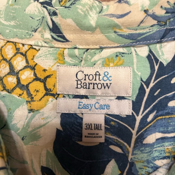 Croft & Barrow 3XLTall Hawaiian Shirt - Picture 3 of 3